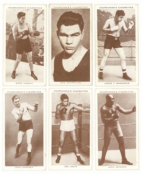 1938 Churchman Cigarettes Boxing Personalities Complete Set (1-50)